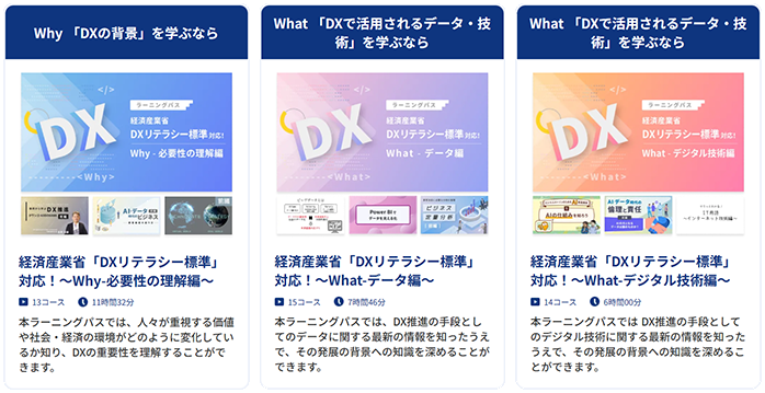 「DXリテラシー」カリキュラムのイメージ