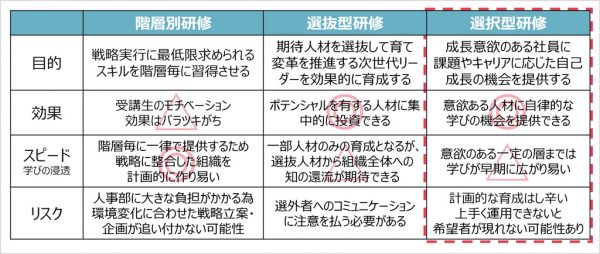 図3：形態別の研修のメリットとデメリット