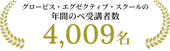 グロービス・エグゼクティブ・スクールの年間延べ受講者数4,009名