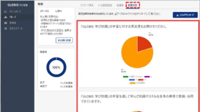 学習進捗を一目で確認できるダッシュボード画面