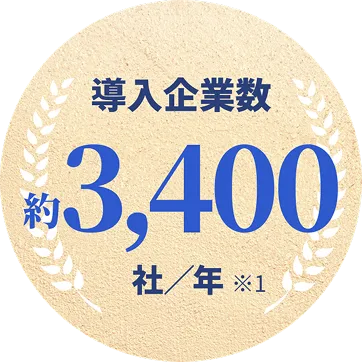 導入企業数約3,400社／年 ※1