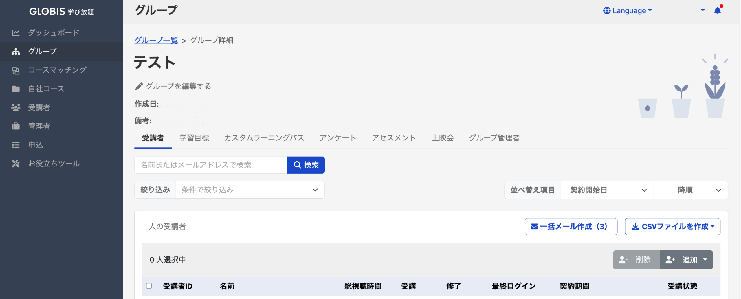 グループ機能のイメージ画像