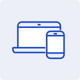 いつでもどこでも学べるマルチデバイス対応のイメージアイコン