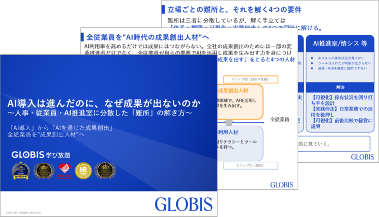 AI導入は進んだのに、なぜ成果が出ないのか〜人事・従業員・AI推進室に分散した「難所」の解き方〜