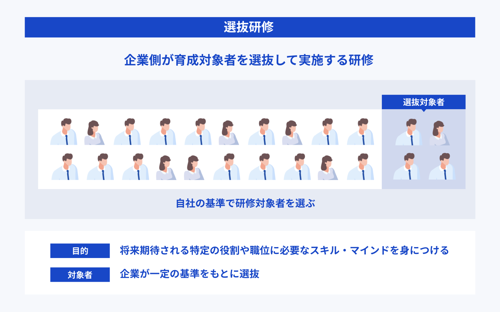 選抜研修の説明図