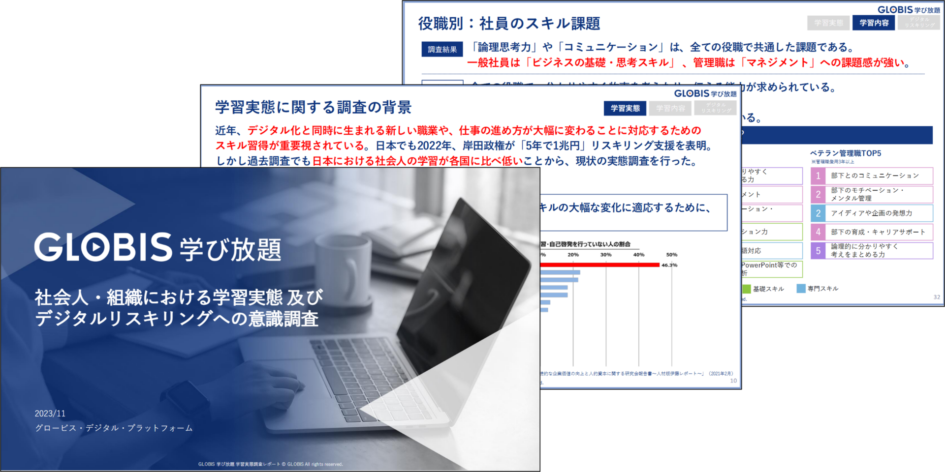 社会人・組織における学習実態及びデジタルリスキリングへの意識調査